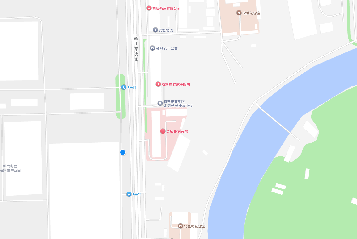 石家庄金冠中医骨病医院位置地图,地址:石家庄市裕华区燕山南大街233号